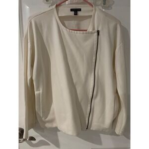 Eileen Fisher Moto Jacket Asymmetrical Zip‎ Front Lightweight Size S/P
